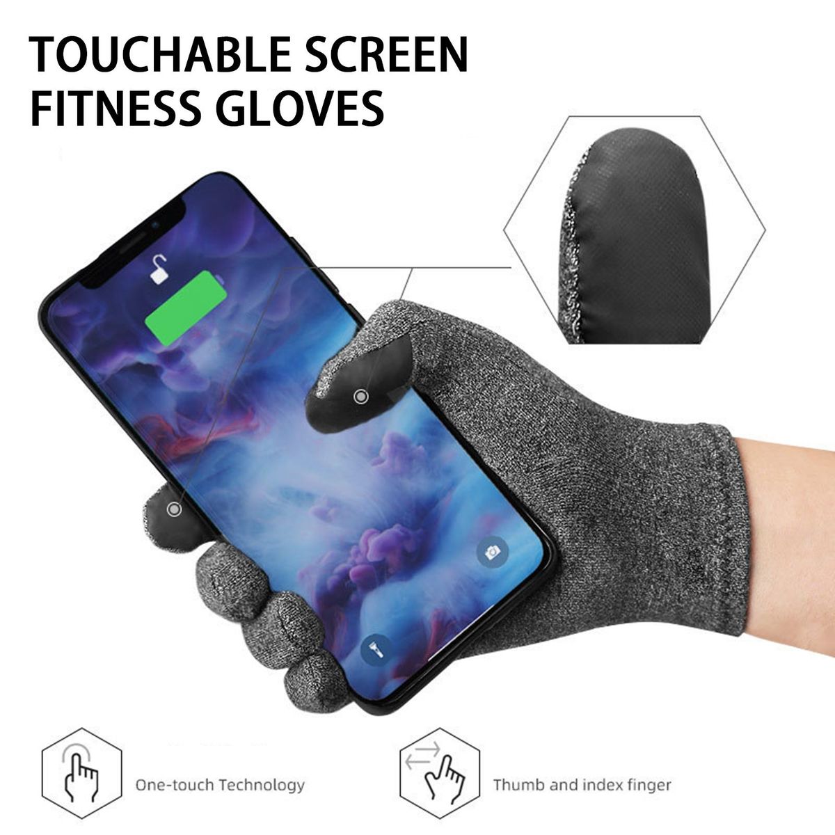 1 Pair Training Anti Arthritis Compression Grey