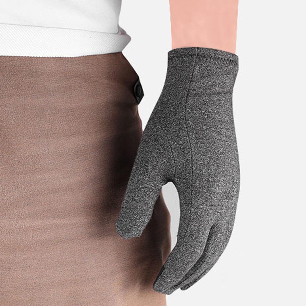 1 Pair Training Anti Arthritis Compression Grey