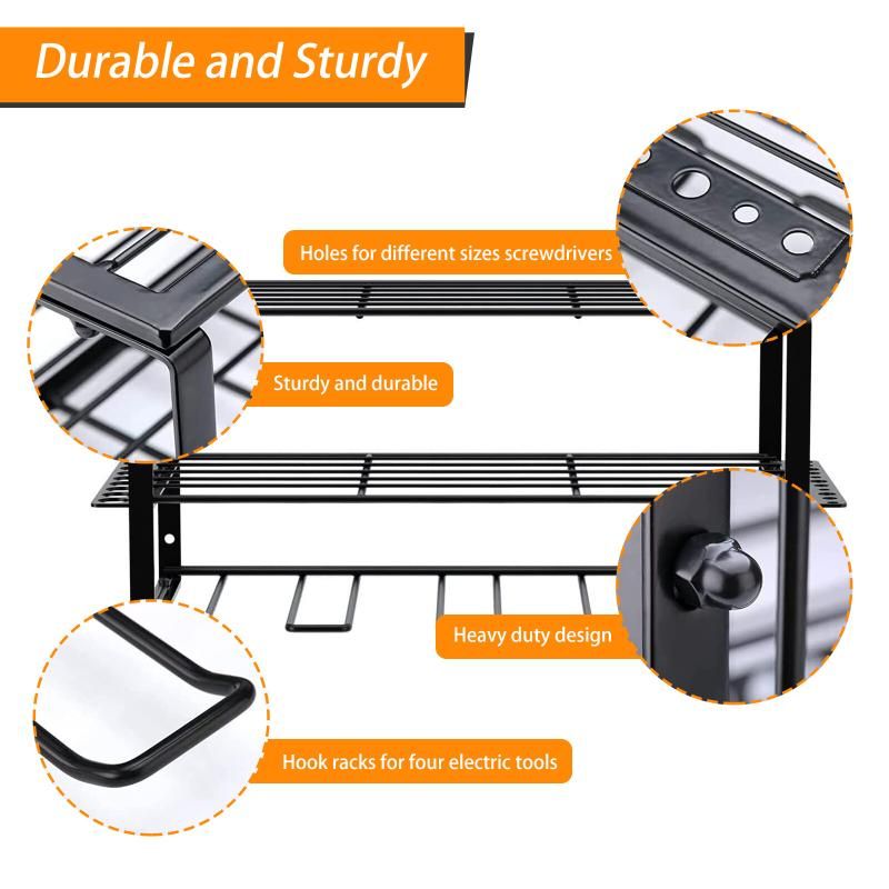 Power Tool Organizer Wall Mounted Floating Shelf For Drill