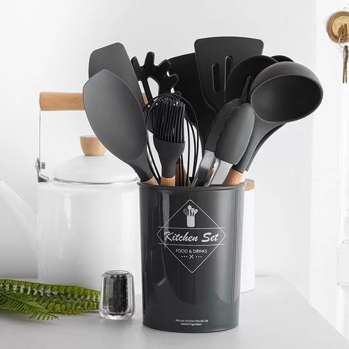 New 12 PCS Silicon Non-Stick Cooking Spoon Set- Cheap Price
