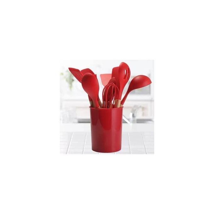 New 12 PCS Silicon Non-Stick Cooking Spoon Set- Cheap Price