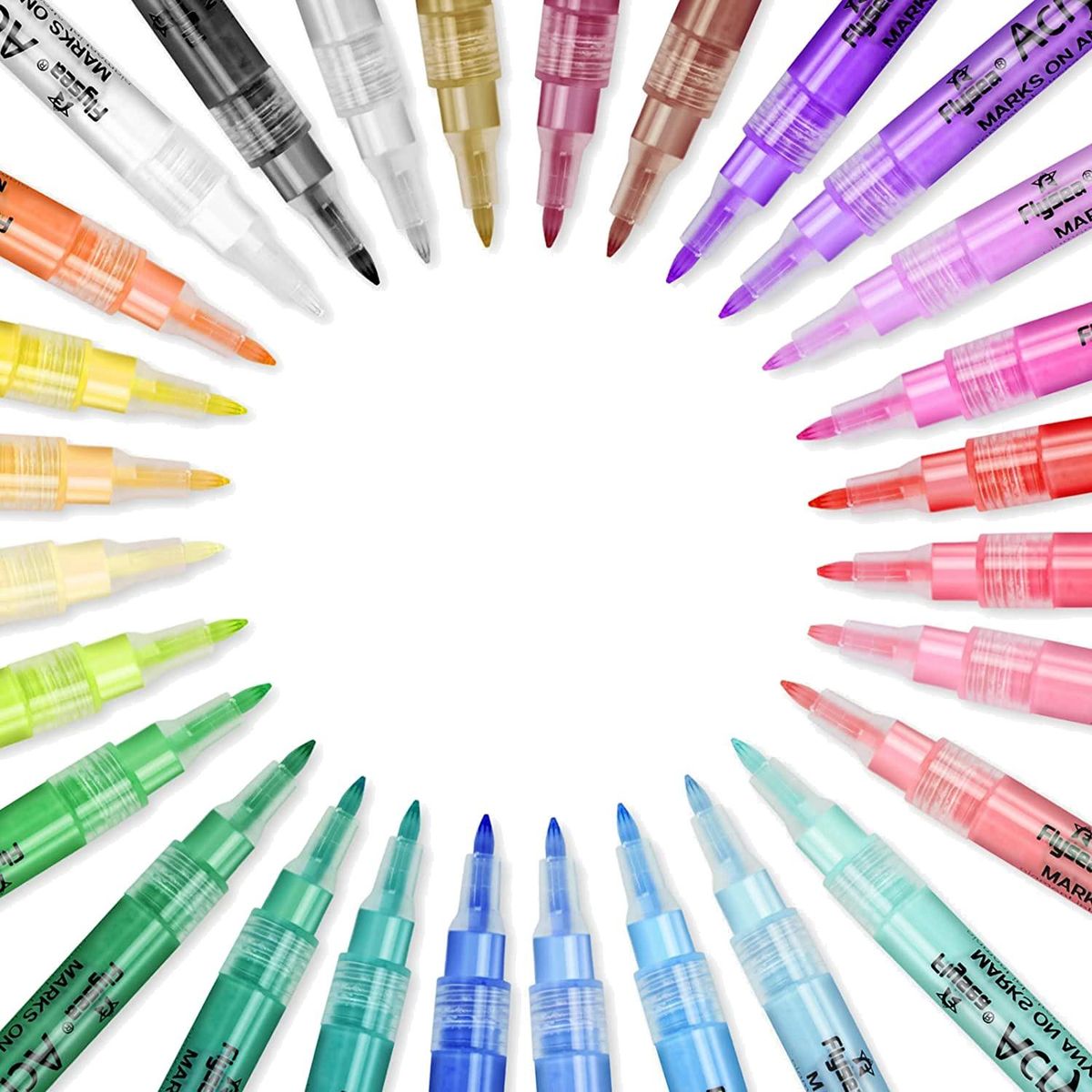 Acrylic Paint Pens for Rocks Painting,Ceramic,Stone, Glass, Wood, Mugs, Metal, Fabric,Acrylic Paint Marker Pens Set  28