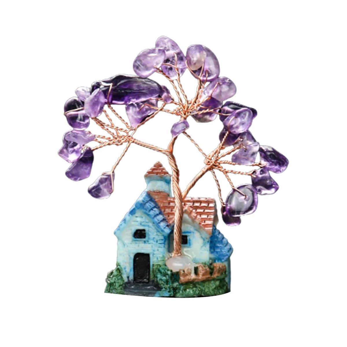 Citrine Tree Ornament Mini Citrine Tree Home Car Table Ornament Purple
