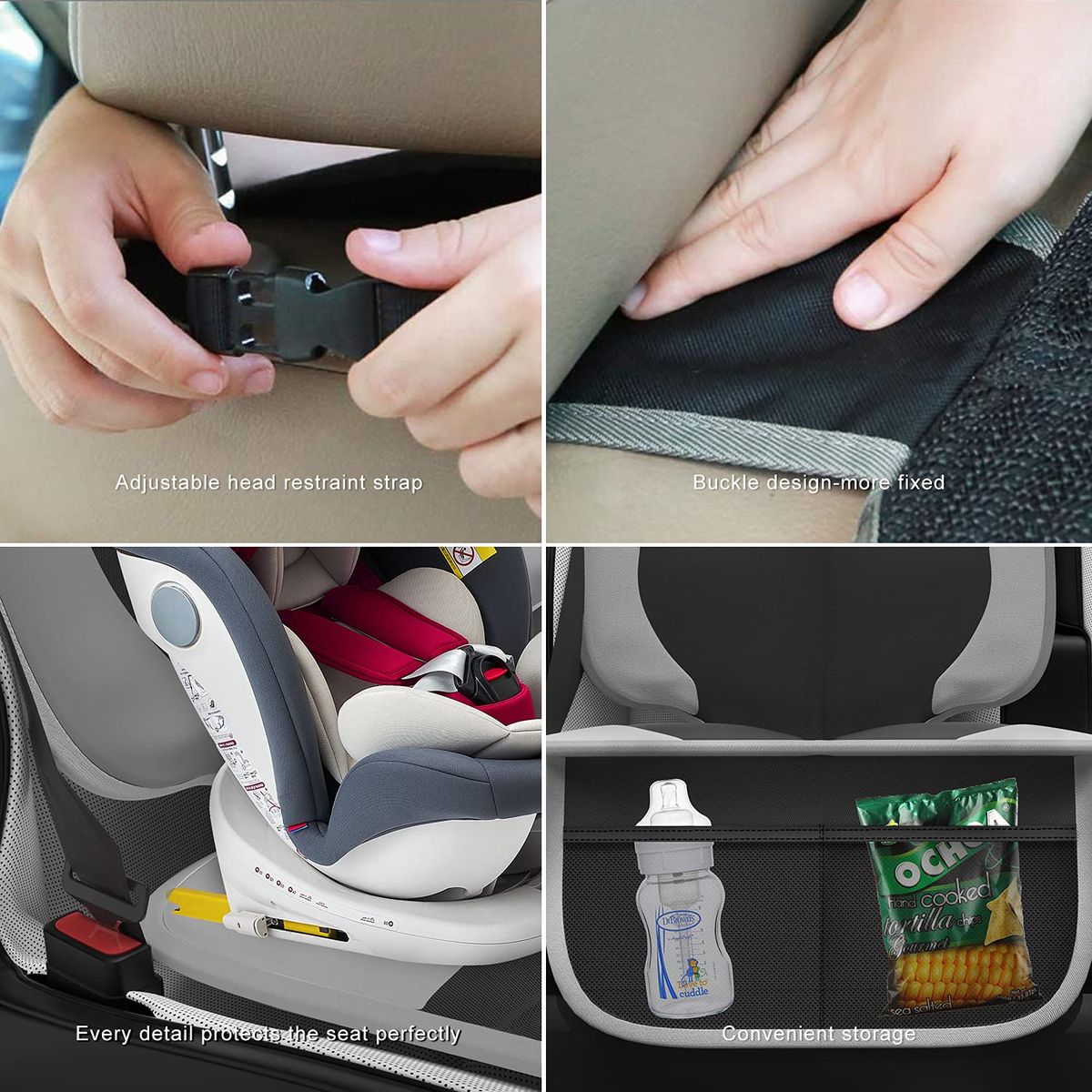Car Seat Protector The Best Large Auto XL Size, with Storage Bag, The thickest Child Baby Seat Protector, Suitable for Children, Babies, Pets,1 Pack