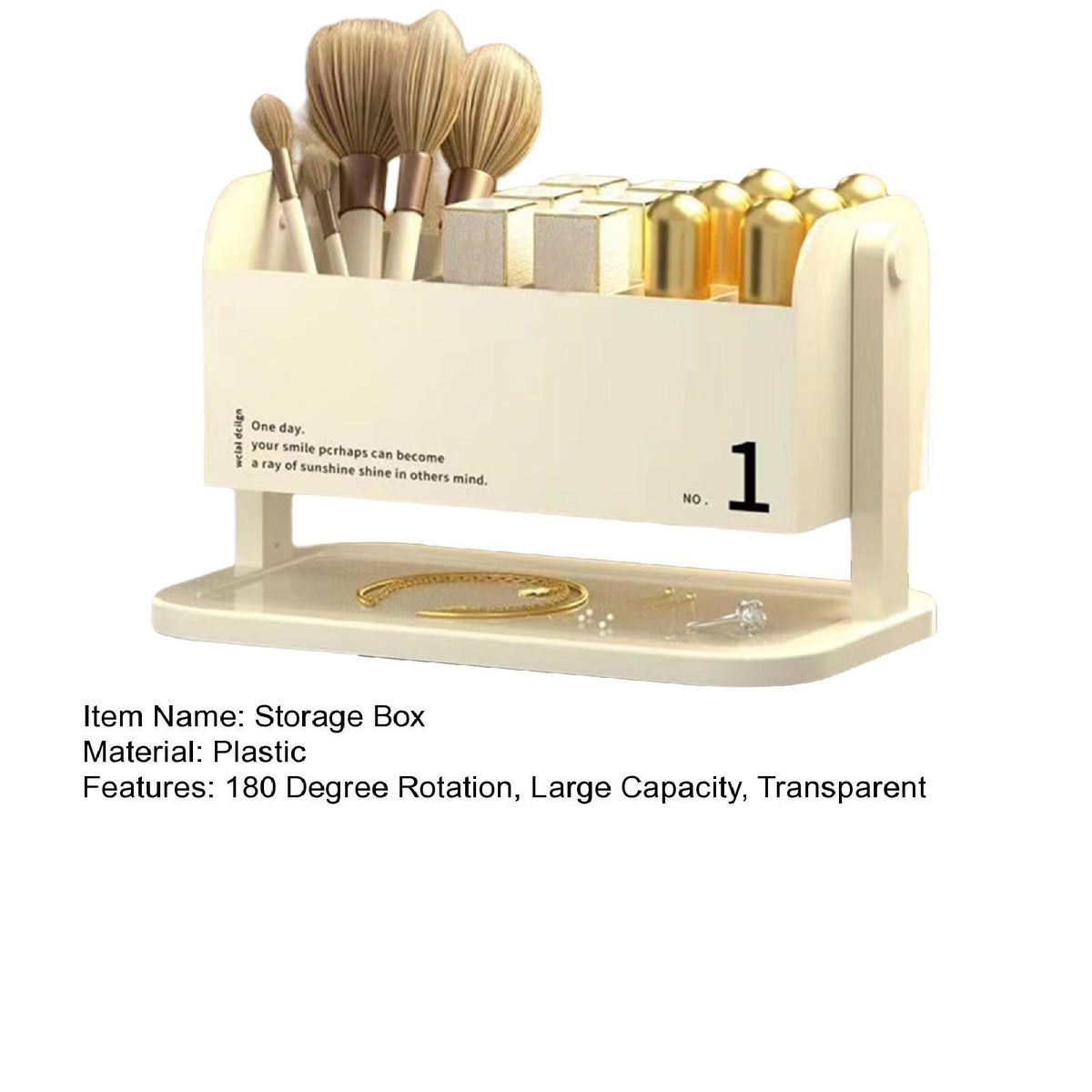 Storage Holder Bedroom Makeup Container White
