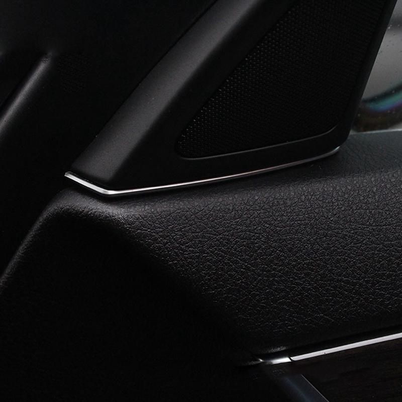 2Pcs Door Tweeter Slot Plug Stickers for F10 F11-BMW 5 Series 2011-2013 ABS Chrome Door Speakers Frame