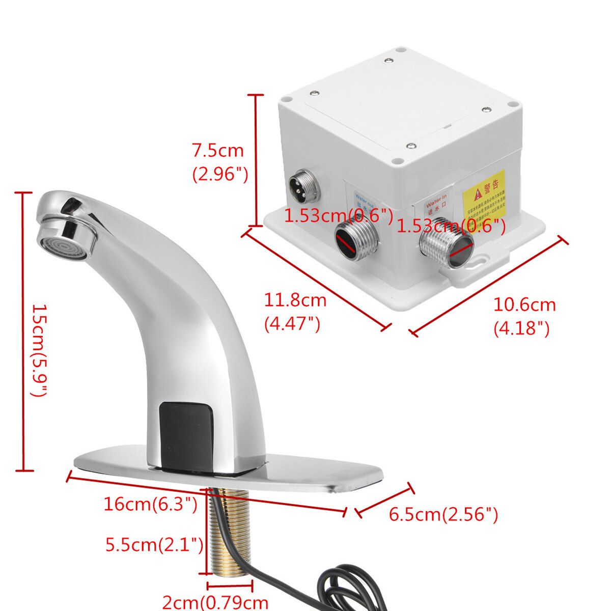 Automatic Sink Mixers Sensor Tap Infrared Water Bathroom Hands Free Basin Faucet