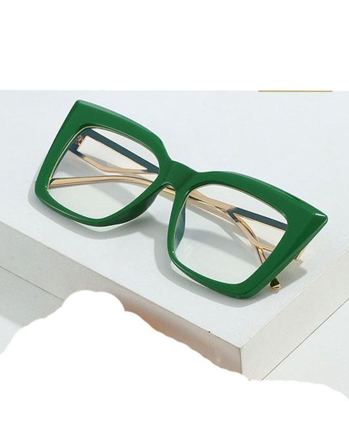 Big Frame Anti Blue Light Glasses-Green