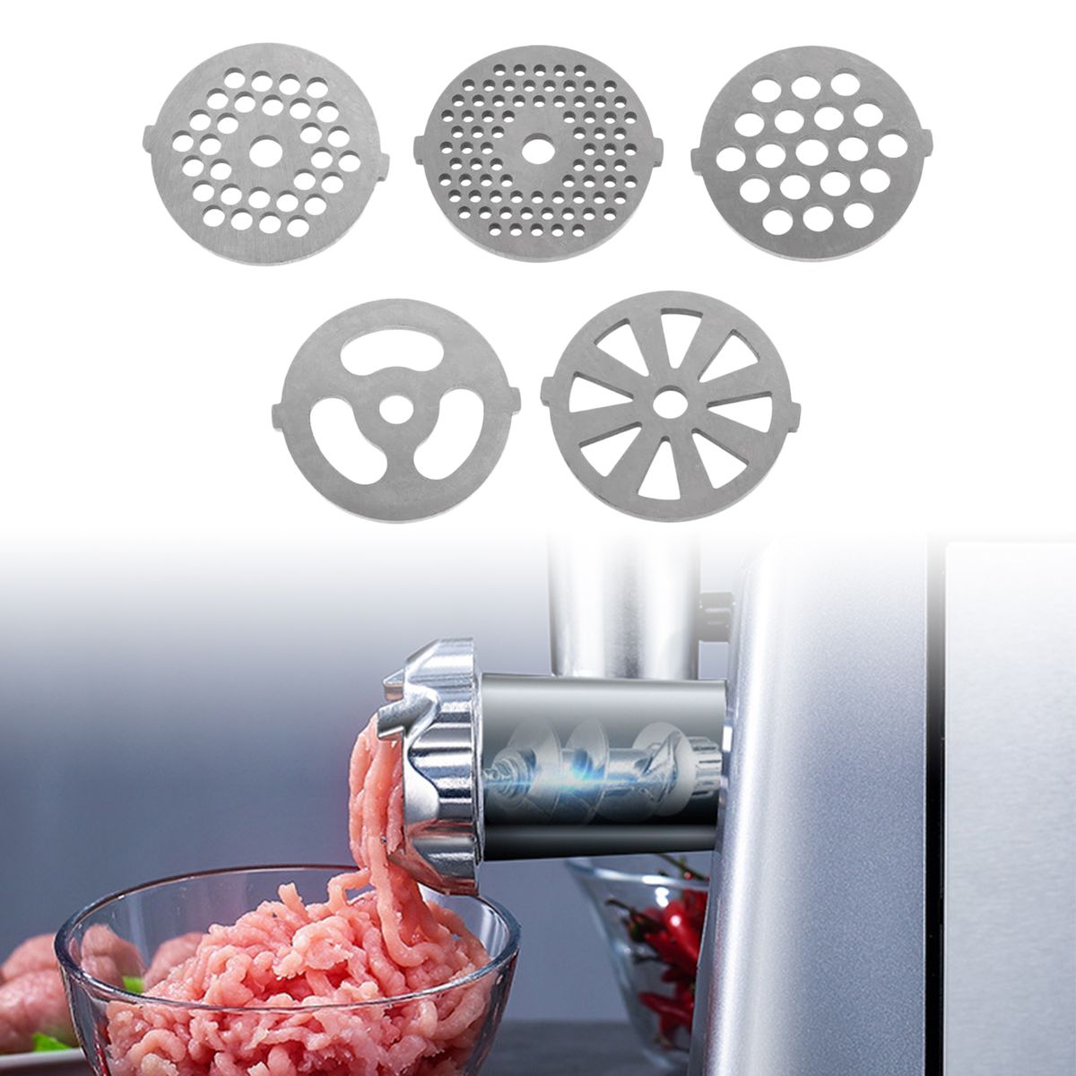 Stainless Steel Meat Grinder Blade Breadcrumbs 1 5 Pieces