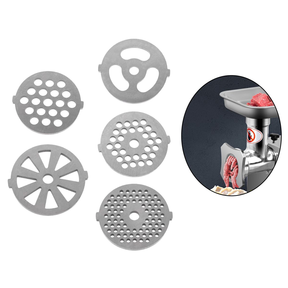 Stainless Steel Meat Grinder Blade Breadcrumbs 1 5 Pieces