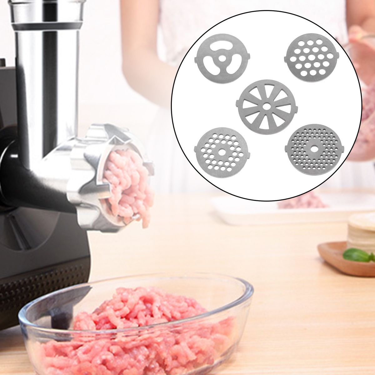Stainless Steel Meat Grinder Blade Breadcrumbs 1 5 Pieces