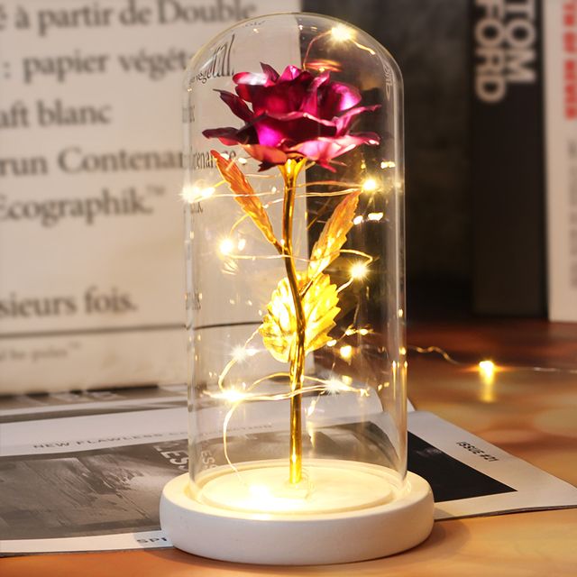Rose Creative Golden Rose Valentine Day Gift Wedding Deco