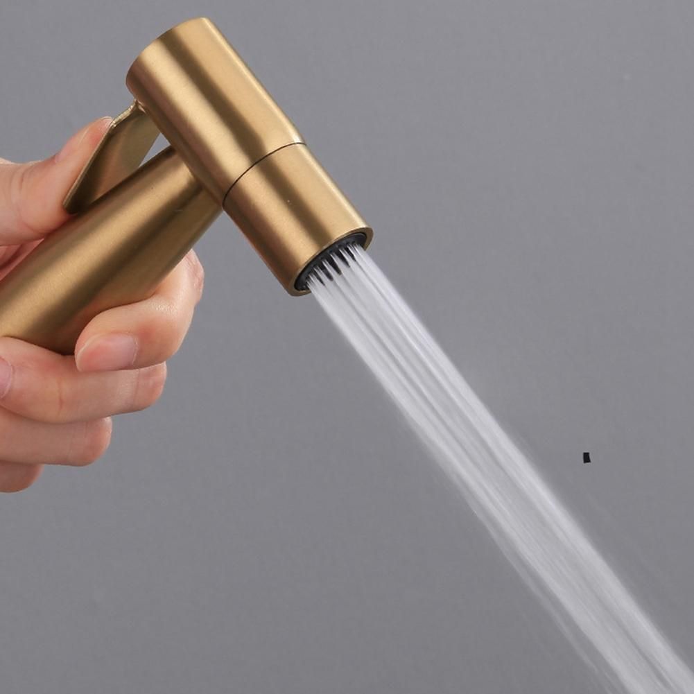 Bathroom Toilet Bidet Tap Kit Brushed Gold Wall Mounted