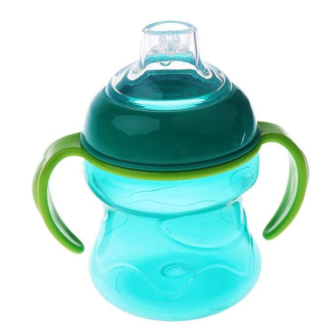 200ml No Spill Super Spout Grip Sippy Cups - Style 2-Blue Style 2-Blue