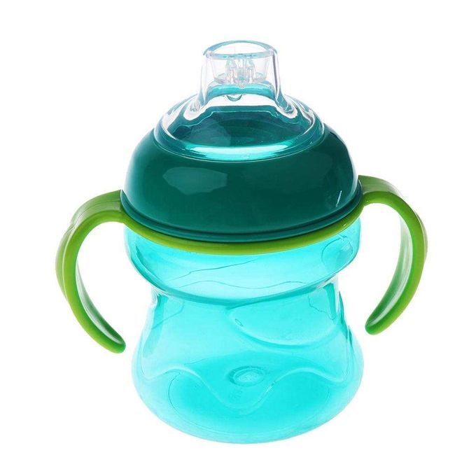 200ml No Spill Super Spout Grip Sippy Cups - Style 2-Blue Style 2-Blue