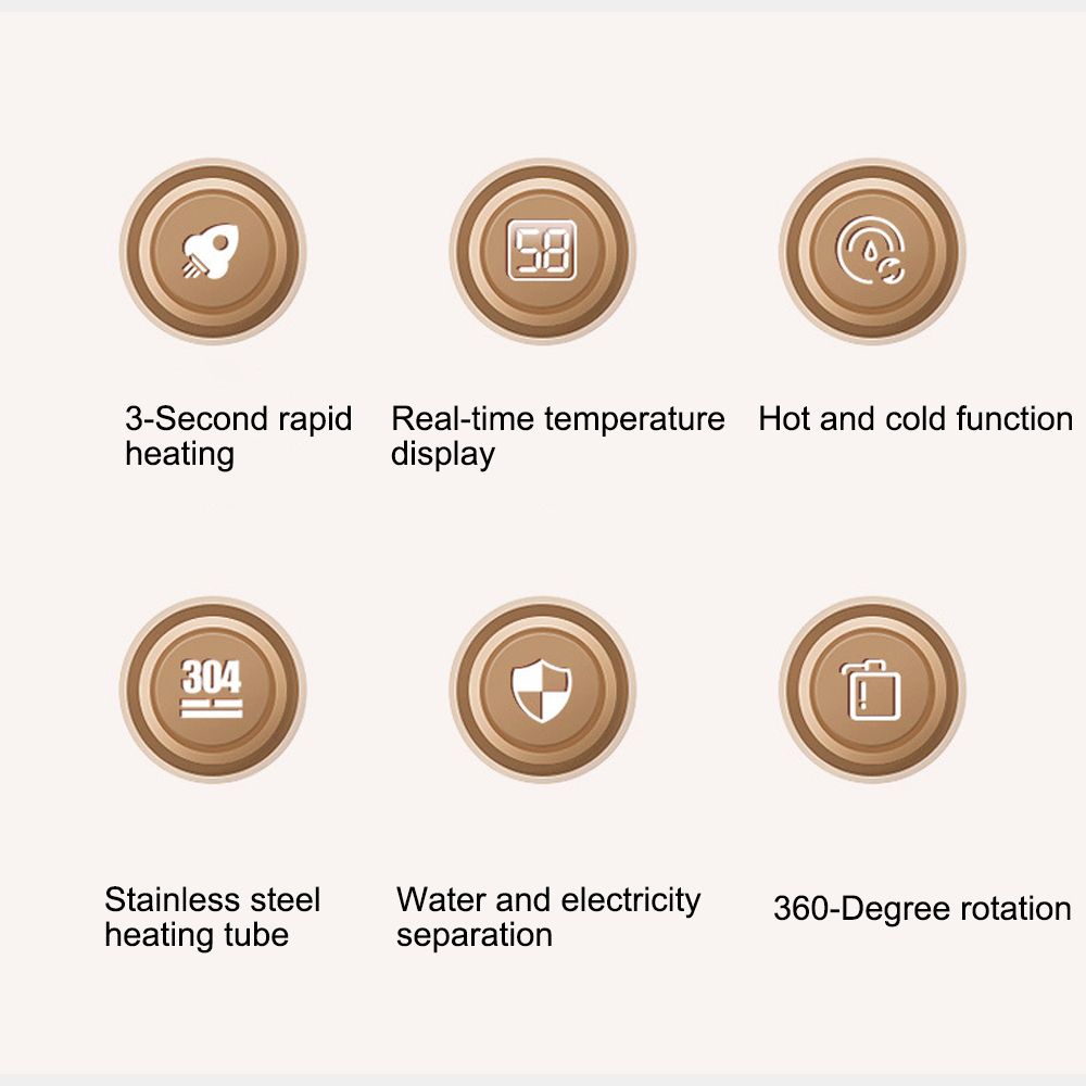Electric Instant Heater Tap 3300W High Efficiency LED