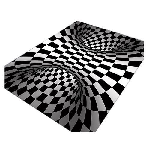 Black And White Visual Carpet Living Room Bedroom
