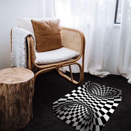 Black And White Visual Carpet Living Room Bedroom