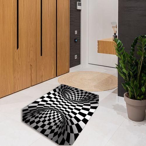 Black And White Visual Carpet Living Room Bedroom