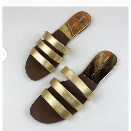 Flat Gold Plated Slippers