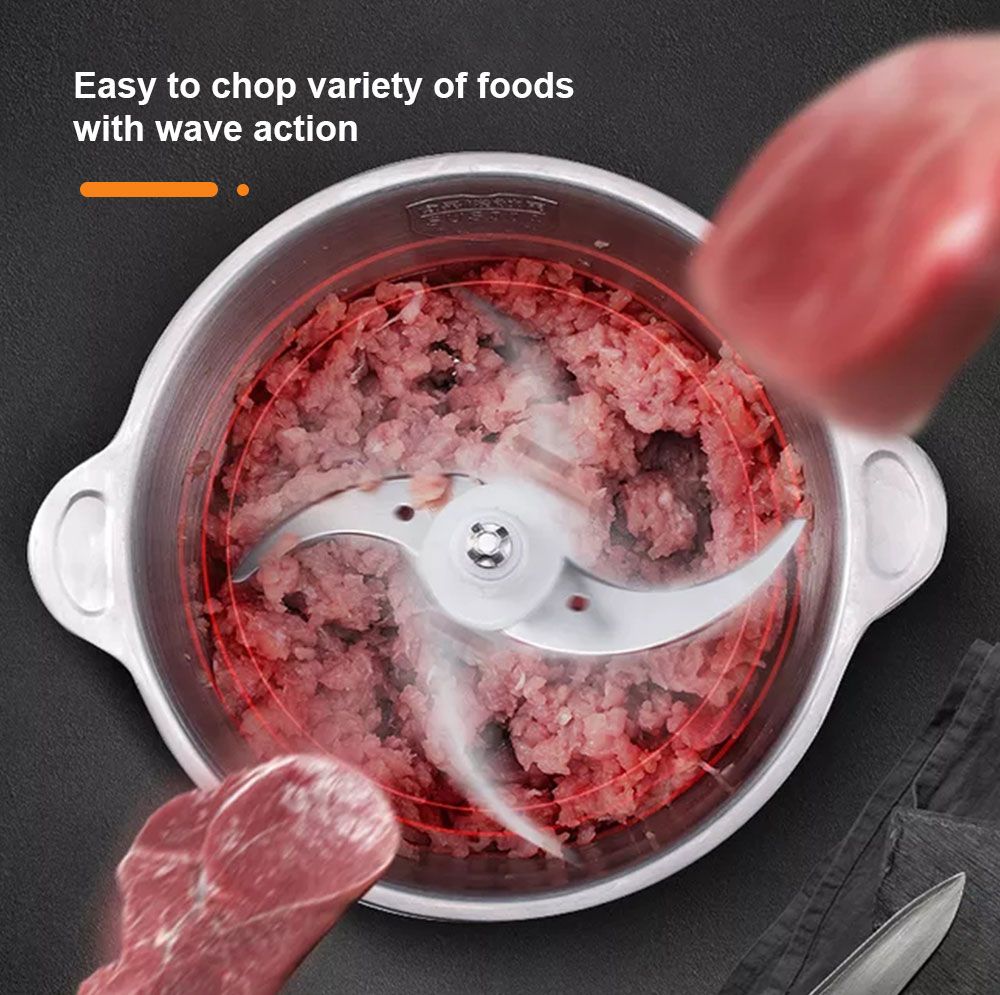 Stainless Steel 2L Capacity Electric Chopper Meat Grinder
