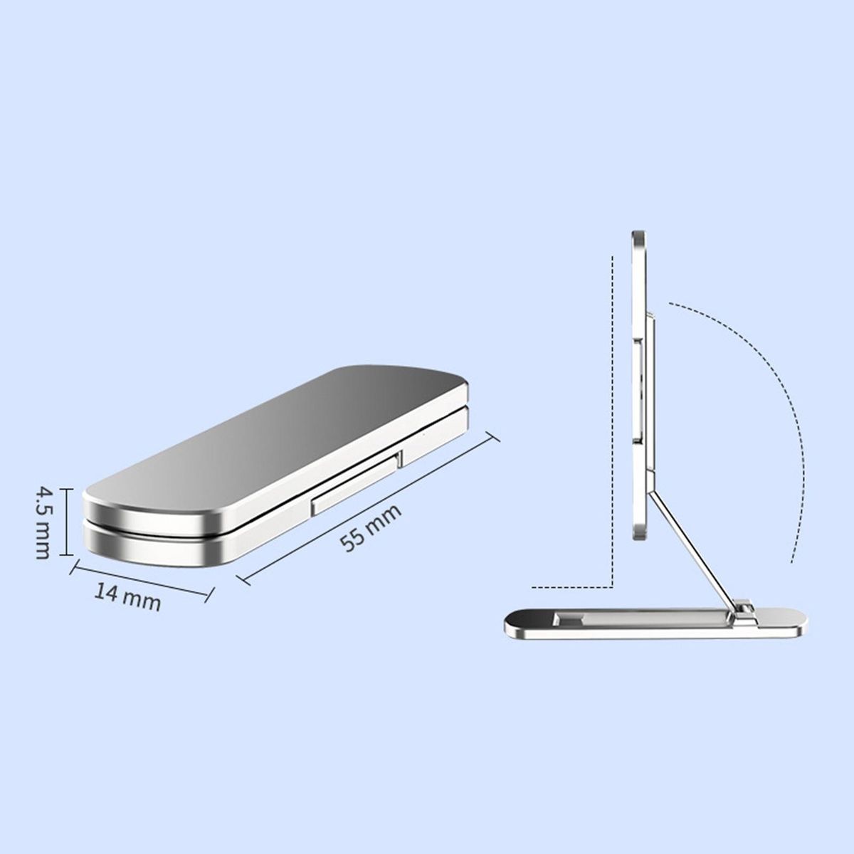 Foldable Mobile Phone Holder 360-Degree Rotatable Phone Bracket Aluminium Alloy Phone Desk Stand