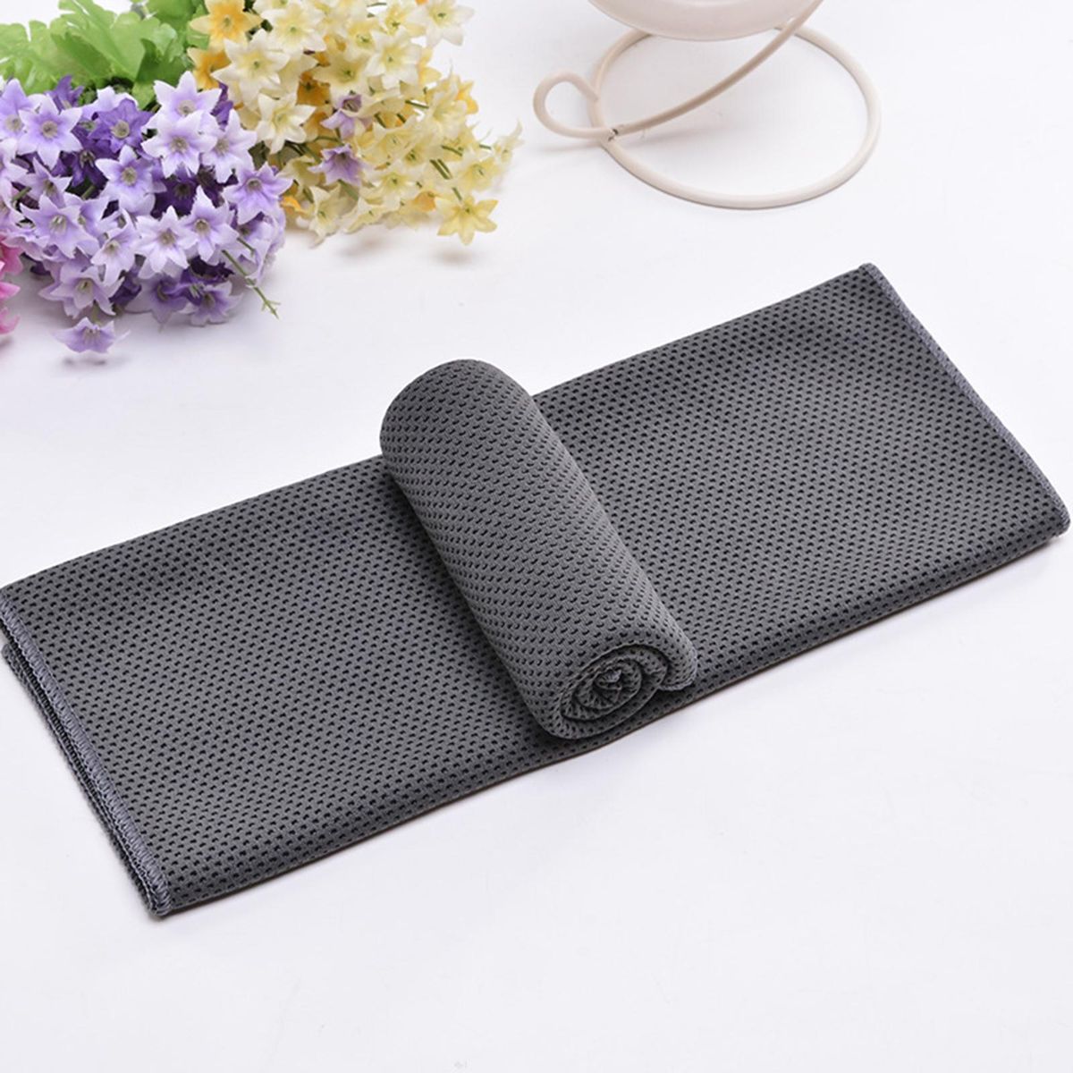 Towel Outdoor Sports Cold Feeling Towel Dark Gray
