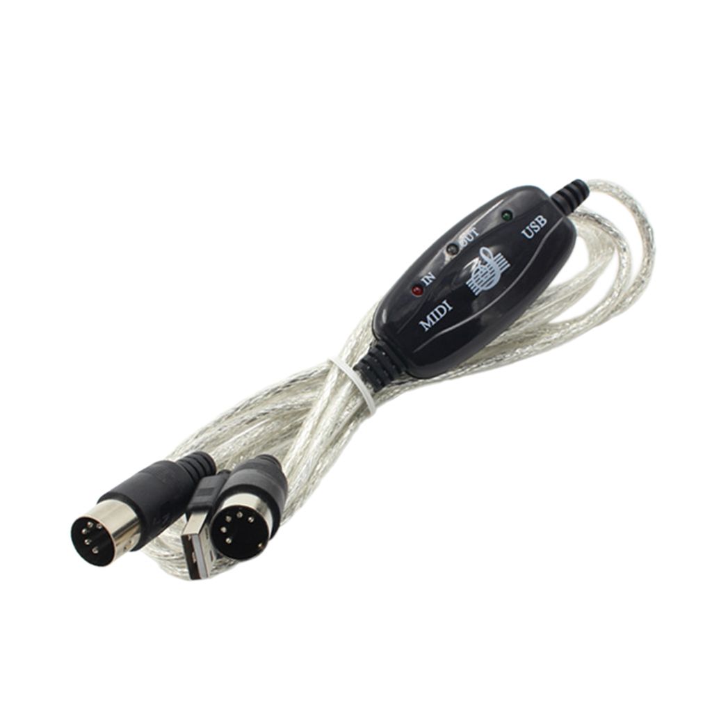 USB IN-OUT MIDI Cable Converter Professional Piano Keyboard To PC Cord