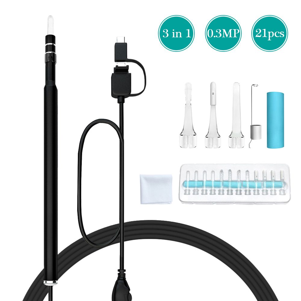 3-in-1 USB Ear Cleaning Earpick Endoscope LED Light