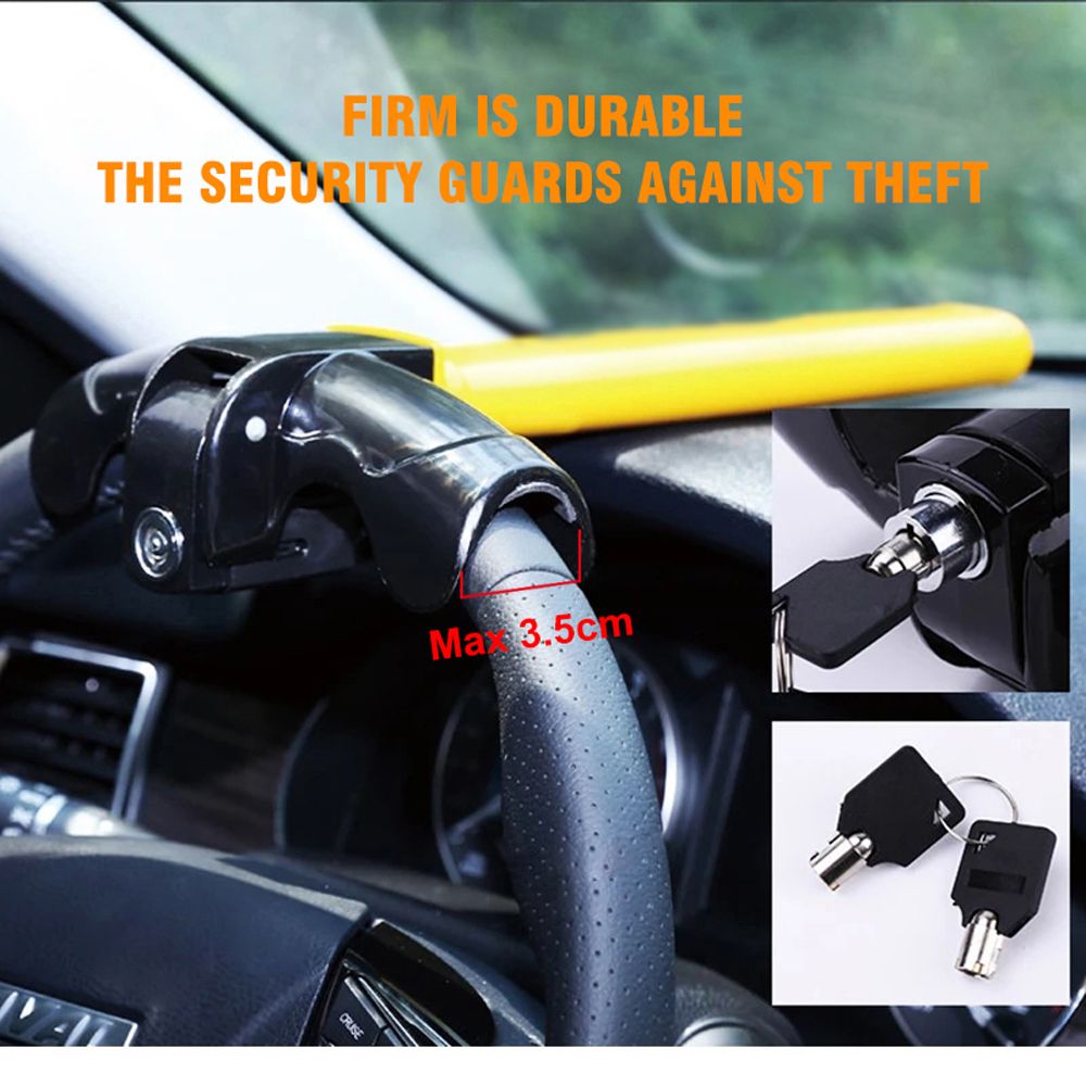 Car Steering Wheel Lock T-Shaped Universal Steel Anti-Theft