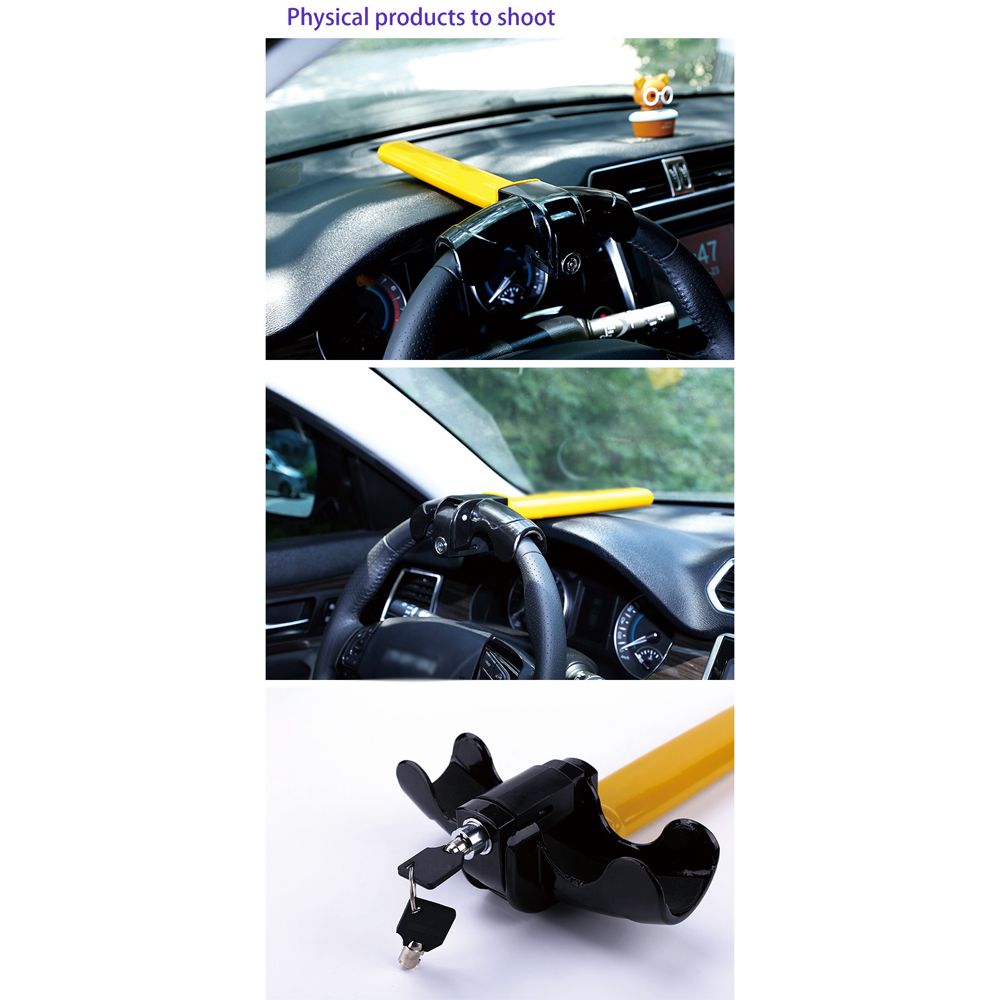 Car Steering Wheel Lock T-Shaped Universal Steel Anti-Theft