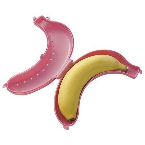 Cute Fruit Banana Protector Box Holder Case Lunch Container