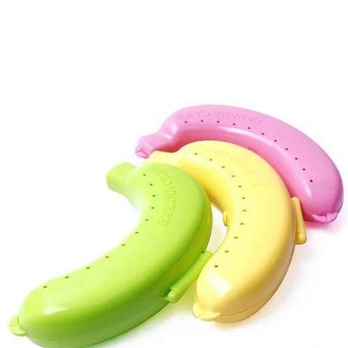 Cute Fruit Banana Protector Box Holder Case Lunch Container