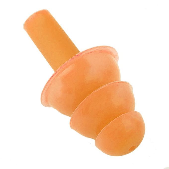 A Pair Silicone Ear Plugs Anti Noise Snore Earplugs Reduction For Study Orange