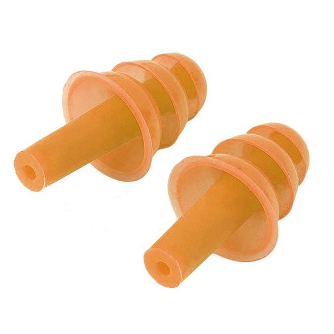 A Pair Silicone Ear Plugs Anti Noise Snore Earplugs Reduction For Study Orange