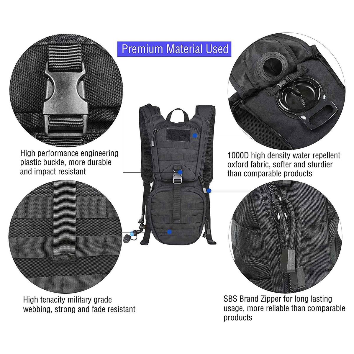 Hydration Backpack with 3L EVA Water Bladder Water Backpack