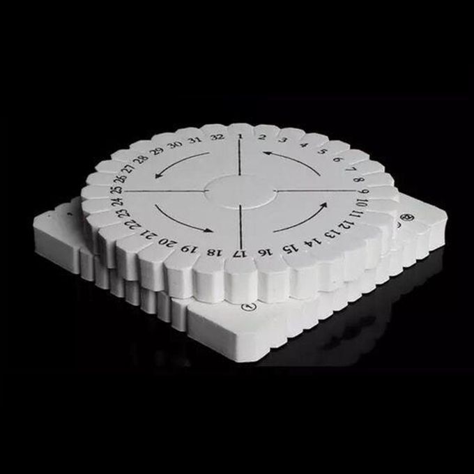2x Round Square Kumihimo Beading Cord Disc/Disk Braiding Plate Braided