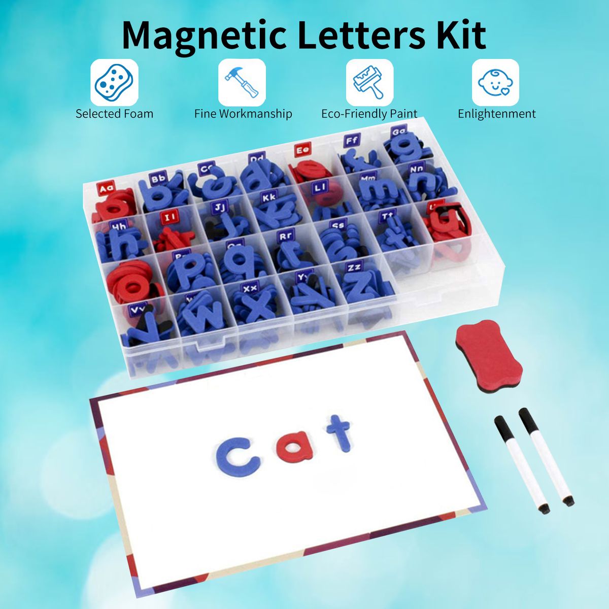 Magnetic Letters Kit Alphabet Magnets Toy 238 Pcs ABC Foam