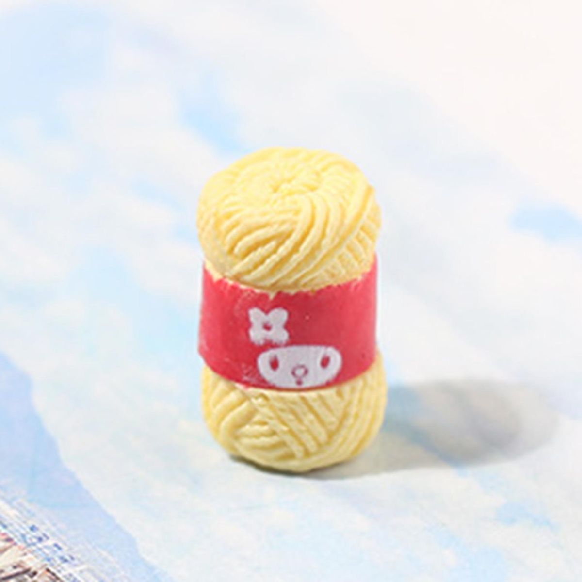 3Pcs Resin Accessories Mobile Phone Case Yarn Ball Material Yellow