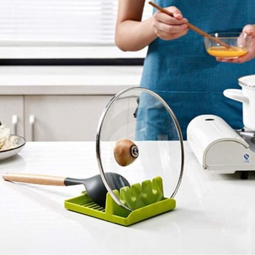 Portable Kitchenware Organizer Mess Kit Ladle Spoon Rest Pots Pan Lid Utensils Holder Cooking Spatula Rack Kitchen Accessories