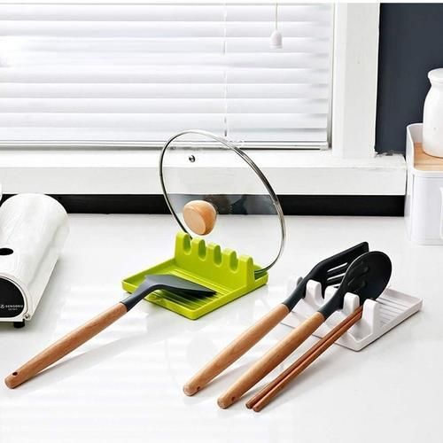 Portable Kitchenware Organizer Mess Kit Ladle Spoon Rest Pots Pan Lid Utensils Holder Cooking Spatula Rack Kitchen Accessories