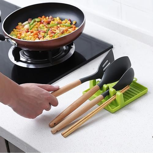 Portable Kitchenware Organizer Mess Kit Ladle Spoon Rest Pots Pan Lid Utensils Holder Cooking Spatula Rack Kitchen Accessories