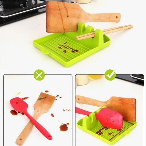 Portable Kitchenware Organizer Mess Kit Ladle Spoon Rest Pots Pan Lid Utensils Holder Cooking Spatula Rack Kitchen Accessories