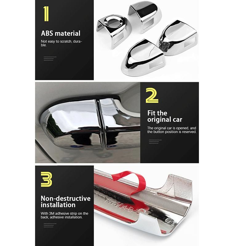 For Jeep Grand Cherokee WK 2006 2007 2008 2009 2010 Car Door Handle Cover Trim Scratch Protector Car Accessories Exterior Parts