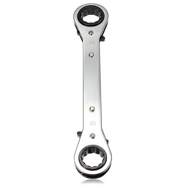 Ring Ratchet Spanner Wrench Set Repair Tools Metric 6mm X 8mm 19x21