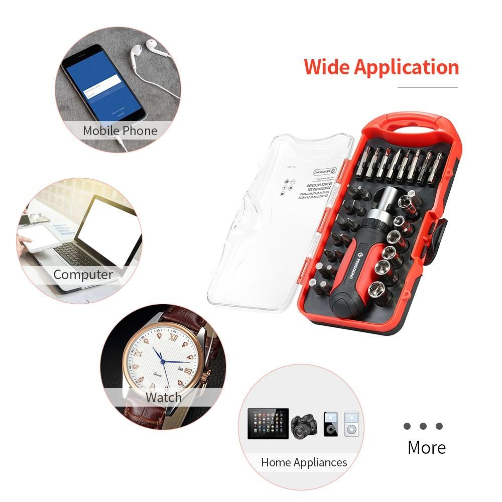 PENGGONG 30Pcs Ratchet Screwdriver Set Socket Screw Driver