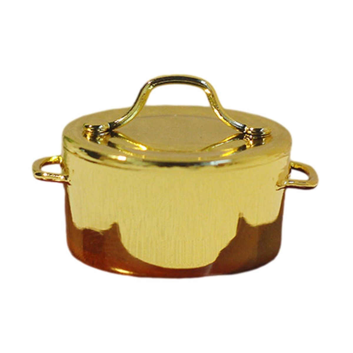 1 12 Dollhouse Miniature Soup Pot Set Realistic Cookware for Exquisite Golden