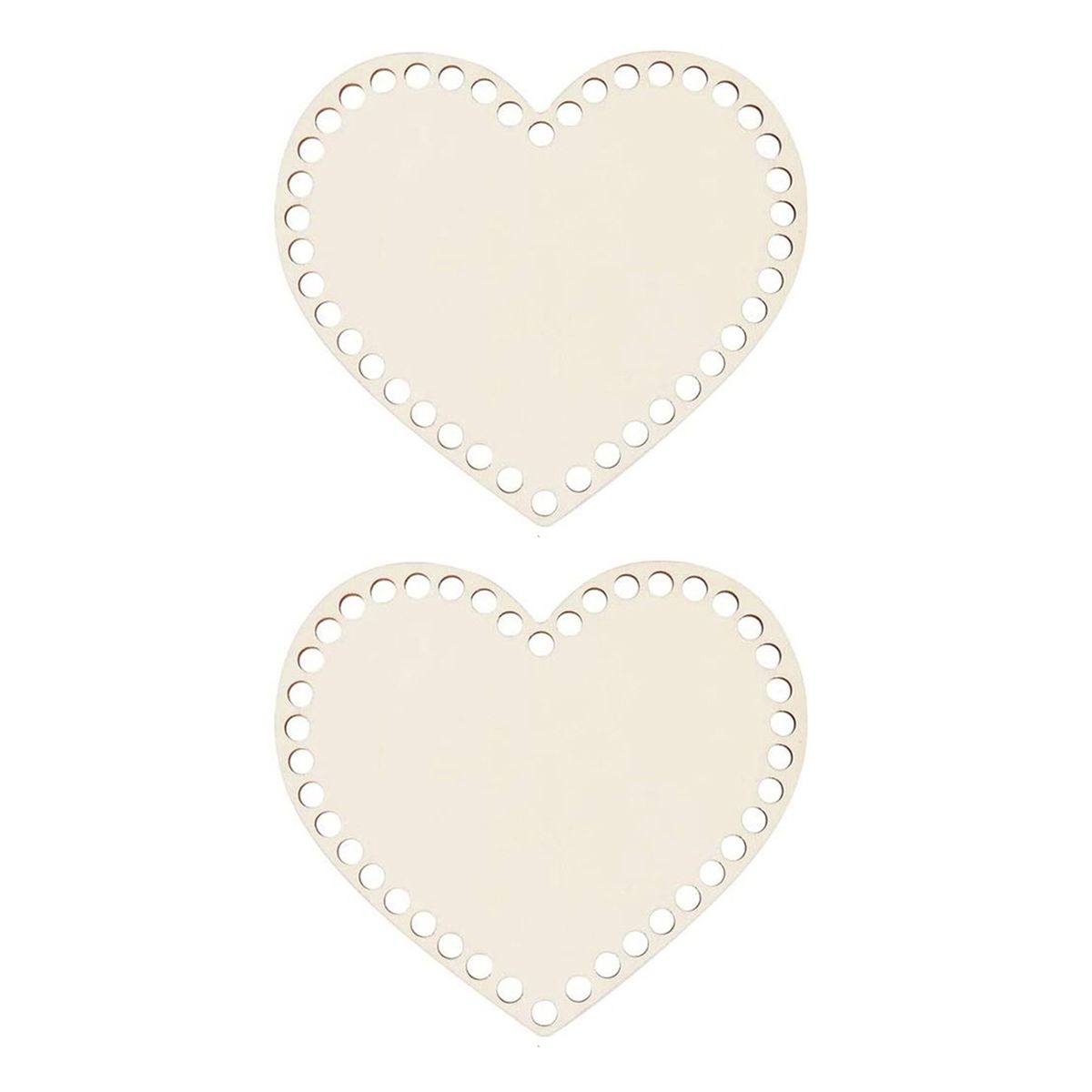 2Pcs Crochet Wooden Bases Circle Shape Natural Wooden Basket Bottom B