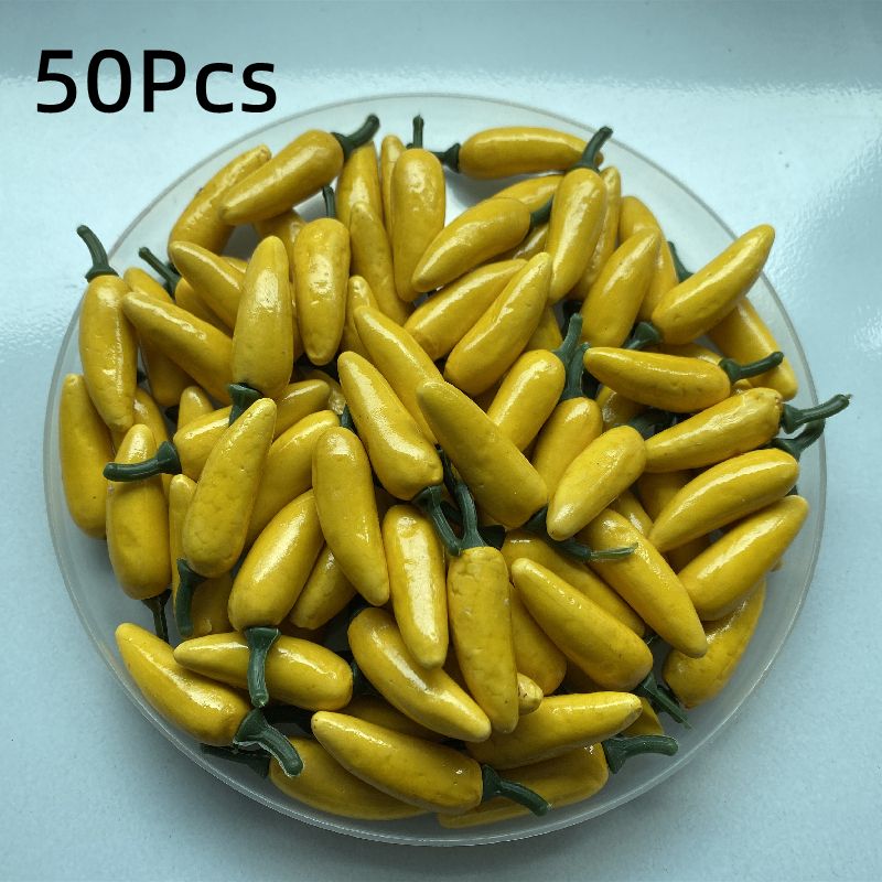 50Pcs/Lot 3.5cm Mini  Peppers  Pickled Peppers Fruits