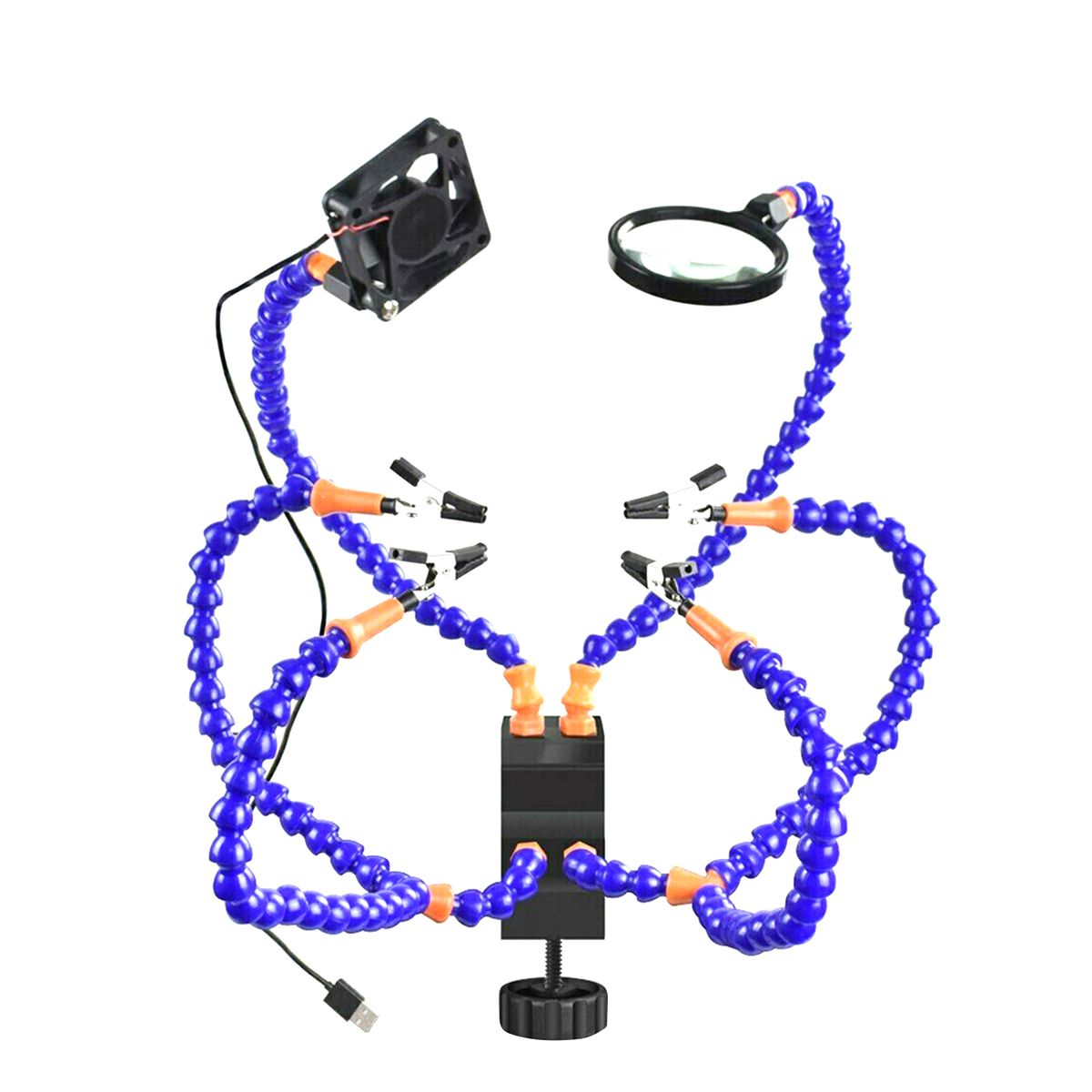 Soldering Iron Helping Holder Third Hand Flexible Arms Table